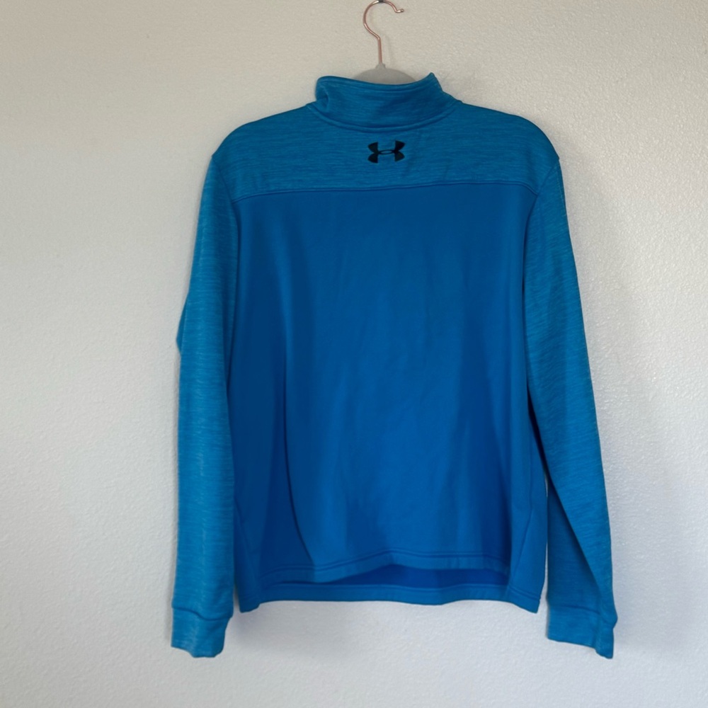 Under Armour Pullover Mens Turquoise Blue 1/4 Zip Loose Fit L - Picture 4 of 5
